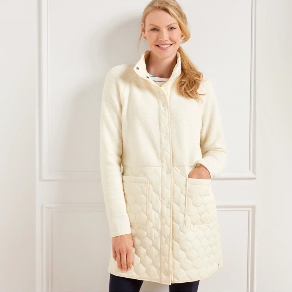 Talbots Cozy Sherpa Quilted Jacket - Picture 1 of 12